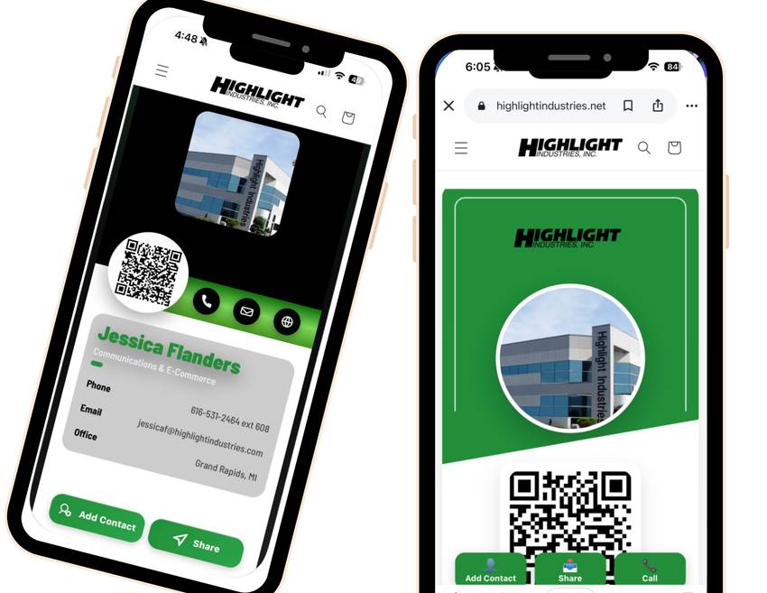 Brand and web digital business card preview