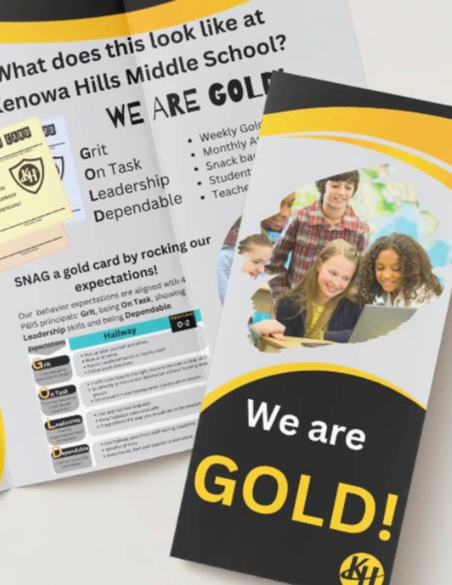 Kenowa Hills PBIS brochure and GOLD campaign materials