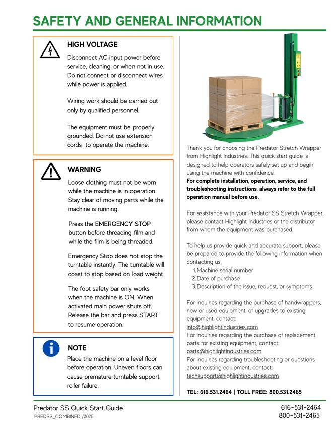 Highlight Industries quick start guide image 42 tagged technical writing Highlight Industries process improvement